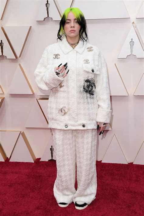 billie eilish wearing chanel earrimgs|billie eilish academy awards.